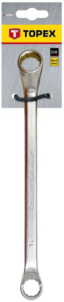 Topex Ringsleutel 10 x 11 mm - Gebogen - afbeelding 2 van 3