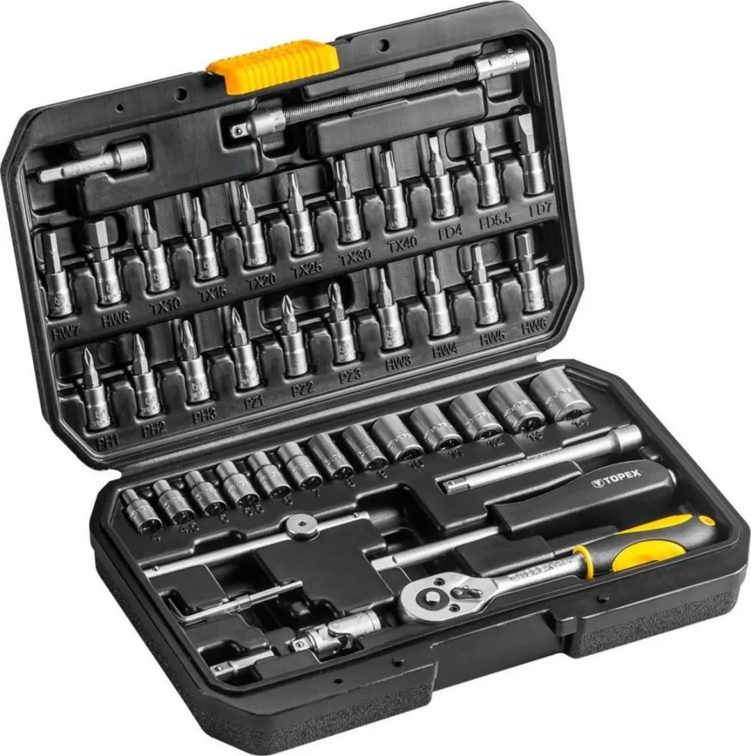 Topex Dopsleutelset 1/4" 46-delig 38D640