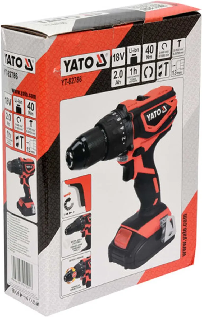Yato YT-82786 Klopboor 18V 40Nm 2.0Ah - afbeelding 5 van 5