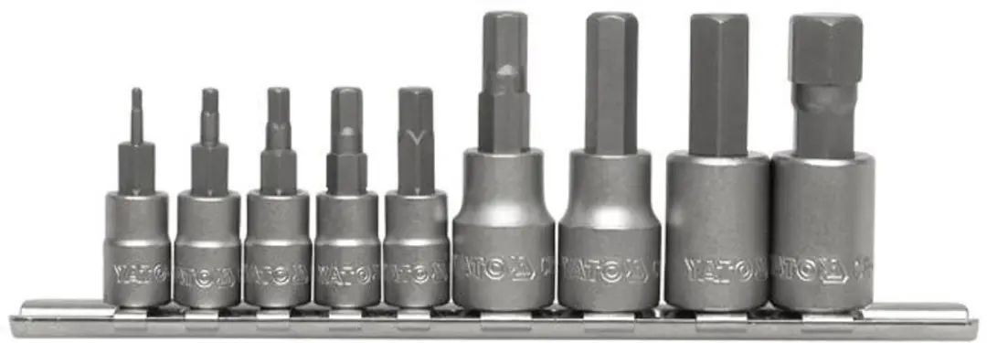 Yato YT-04401 HEX Dopsleutelset 9-Delig - Staalgrijs - afbeelding 2 van 2