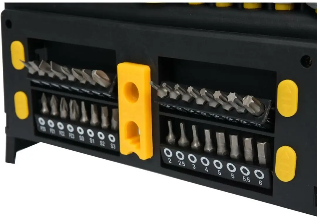 Schroevendraaierset 49-Delig - Sleuf, Phillips, Pozidriv, Hex & Torx - Inclusief Bits, Precisieschroevendraaiers & Magnetiseur - Duurzaam CrV 6150 Staal - Ergonomische Schroevendraaiers voor Werkplaats & Fijnmechanica - afbeelding 2 van 3