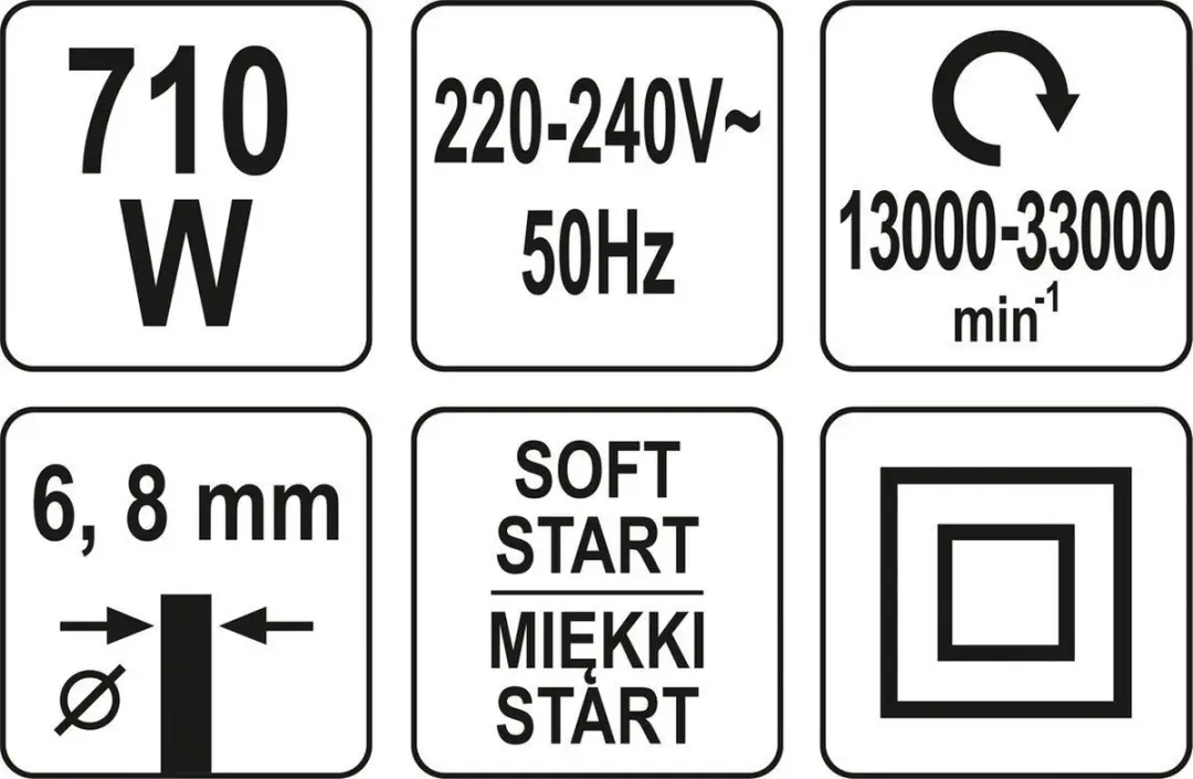 Yato YT-82390 Kantenfrees 710W - Rood - afbeelding 4 van 6