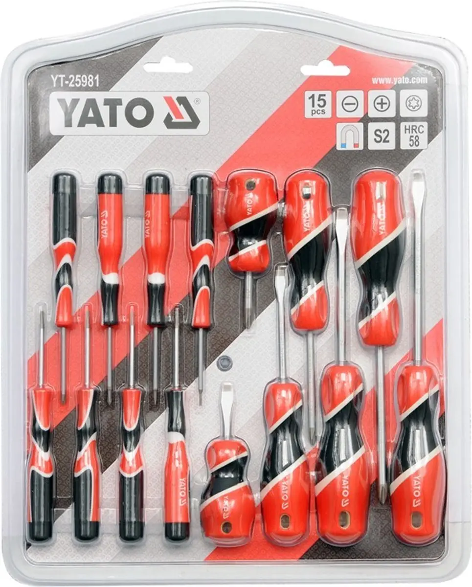 Yato YT-25981 Schroevendraaierset - 15 Stuks - S2 Staal - afbeelding 2 van 3
