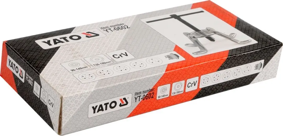 Yato YT-0602 Universele wielnaaftrekker - Zwart/Zilver - afbeelding 2 van 5