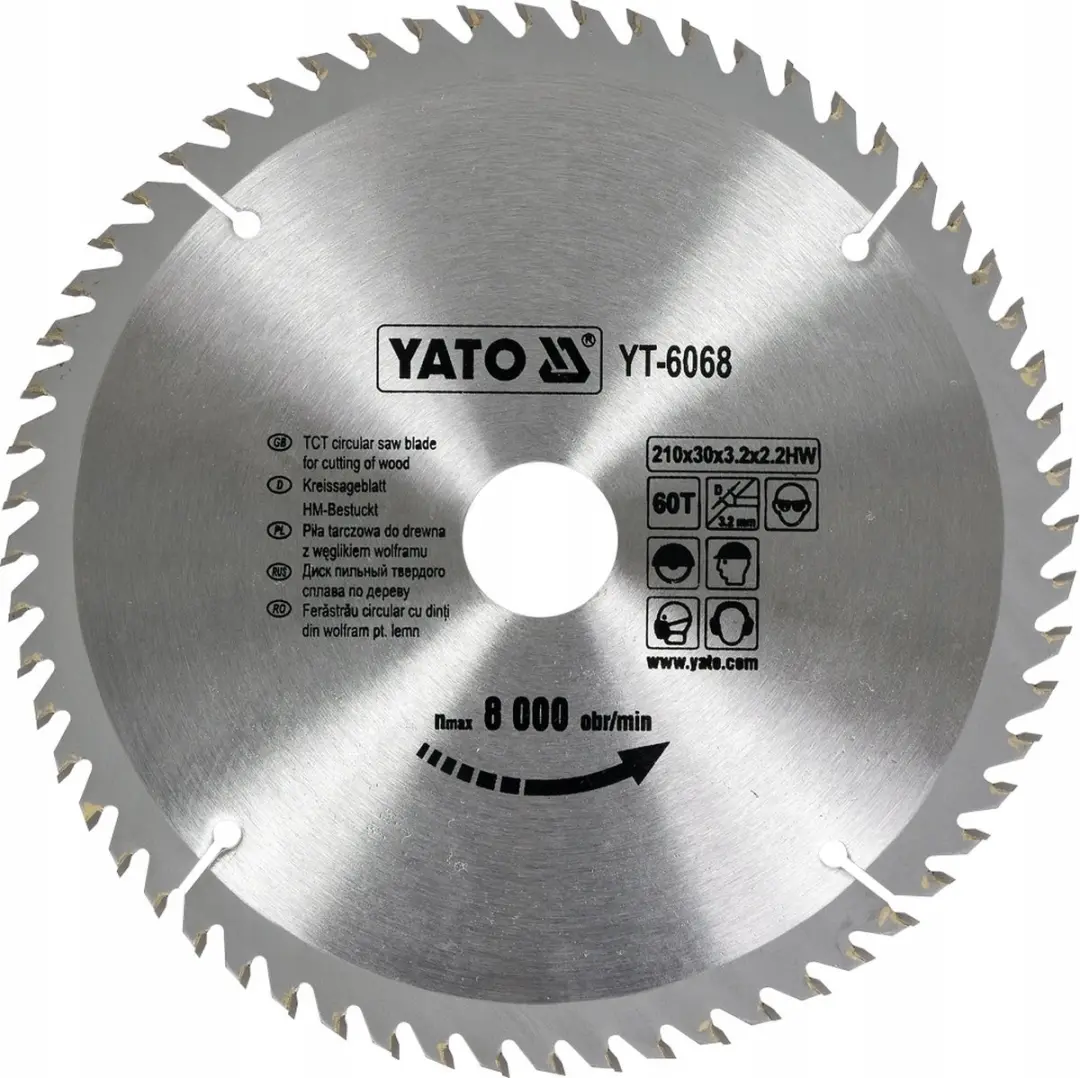 YATO YT-6068 Cirkelzaagblad Ø210mm