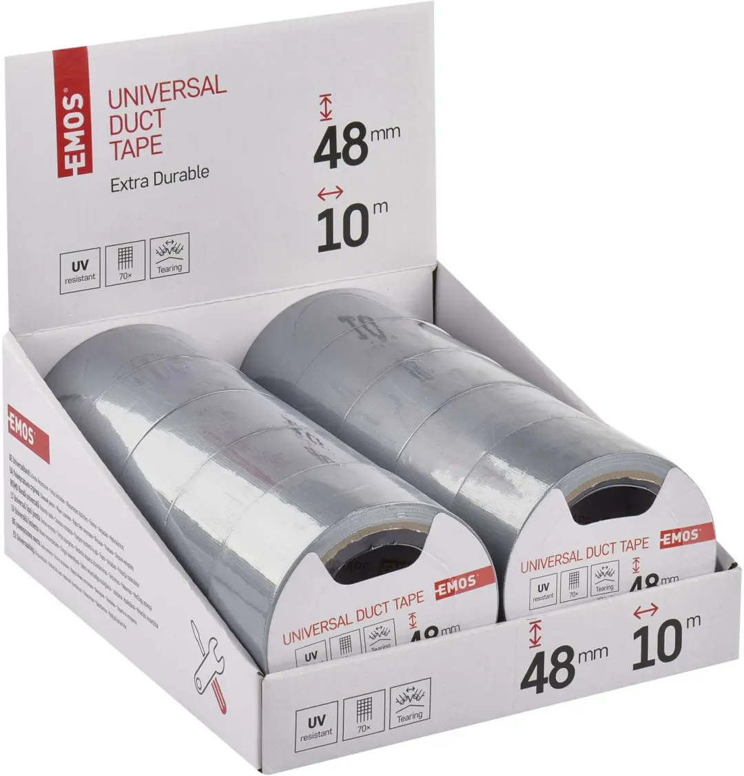 EMOS Duct Tape 48mm x 10m - 10 stuks - afbeelding 6 van 6