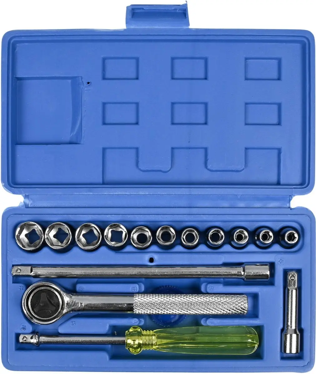 Benson Doppendoos met Ratel 1/4" - 17 delig - afbeelding 3 van 6