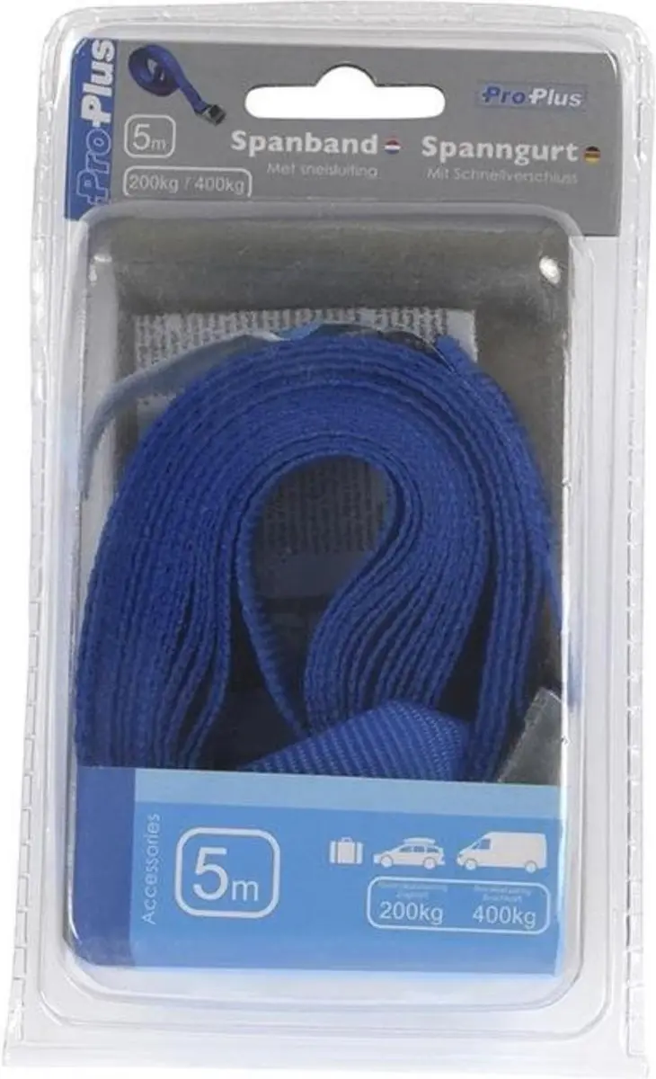ProPlus Spanband met snelsluiting 25mm x 5m - Blauw - afbeelding 4 van 6