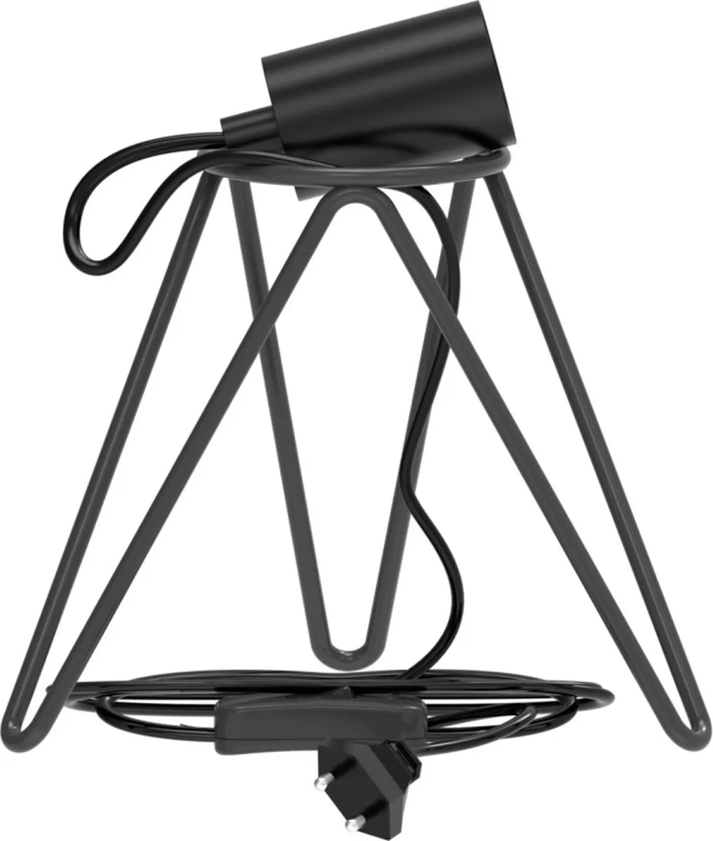 Calex Tripod Industrieel Tafellamp E27 - Zwart