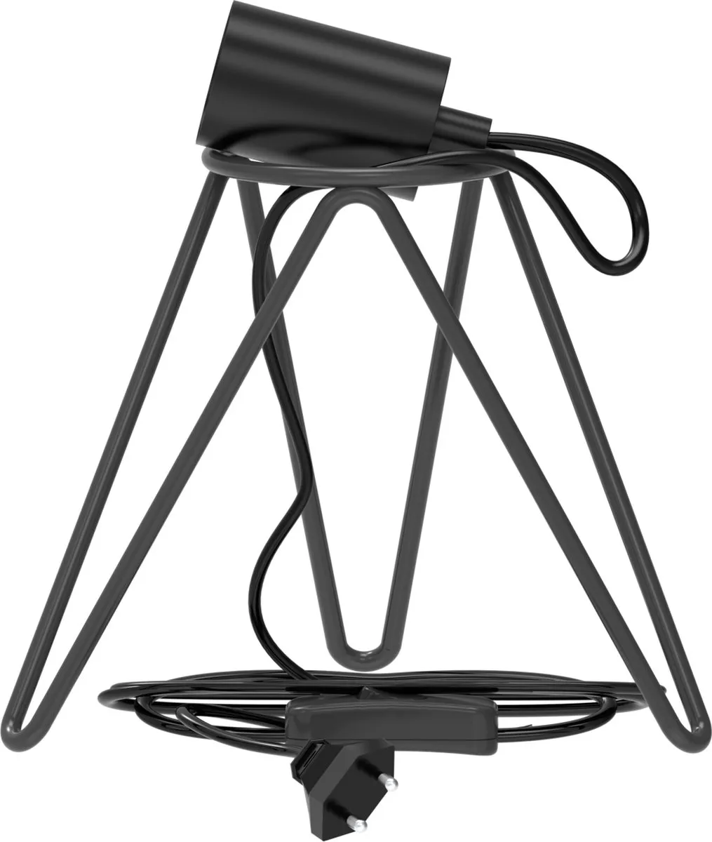 Calex Tripod Industrieel Tafellamp E27 - Zwart