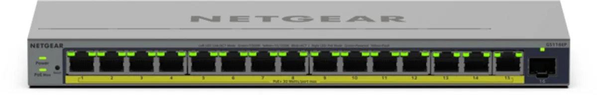 Netgear GS116EP Smart Managed Switch 16 Poorten