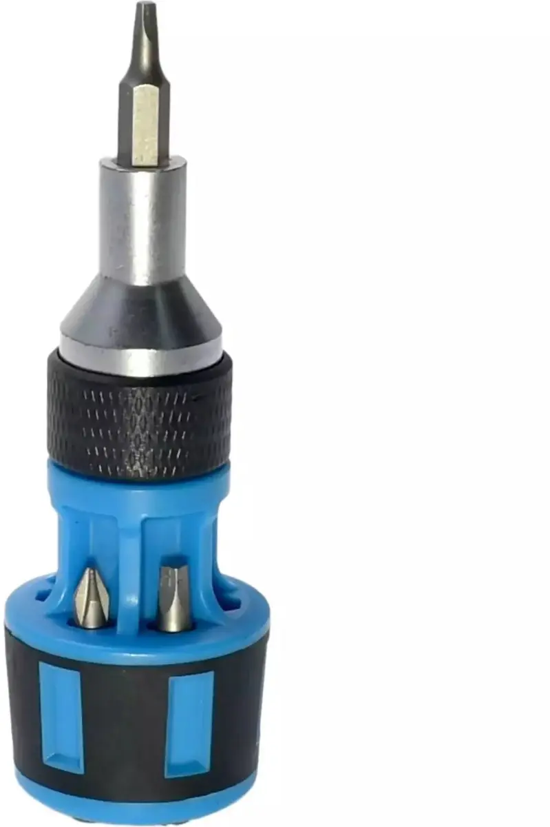 Benson Compacte ratelschroevendraaier met 6 bits en opbergfunctie