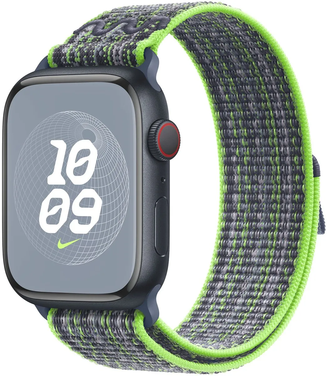 Apple Nike Sport Loop Horlogeband 41mm - Bright Green/Blue