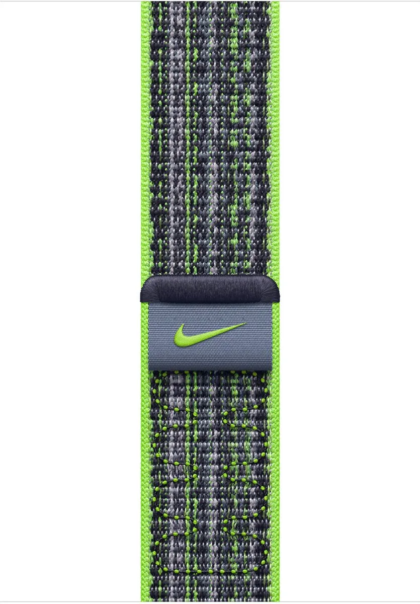 Apple Nike Sport Loop Horlogeband 41mm - Bright Green/Blue