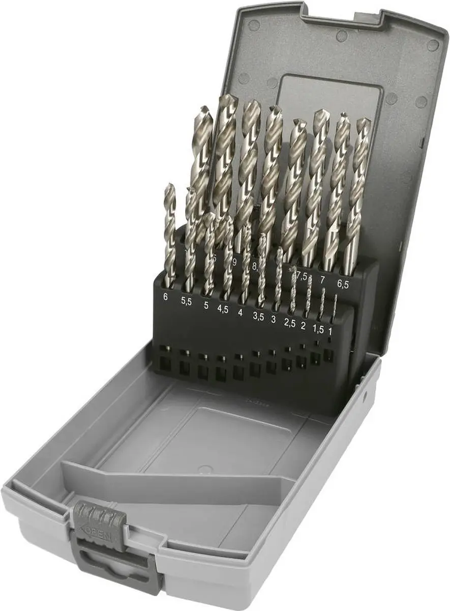 Heller 29384 6 HSS-Co Metaal-spiraalboorset 19-delig