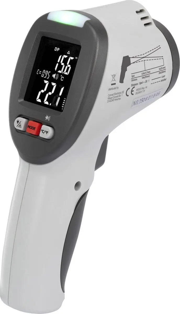 Voltcraft IR-SCAN-350RH/2 Infrarood-thermometer - -50 tot +380 °C - afbeelding 5 van 6