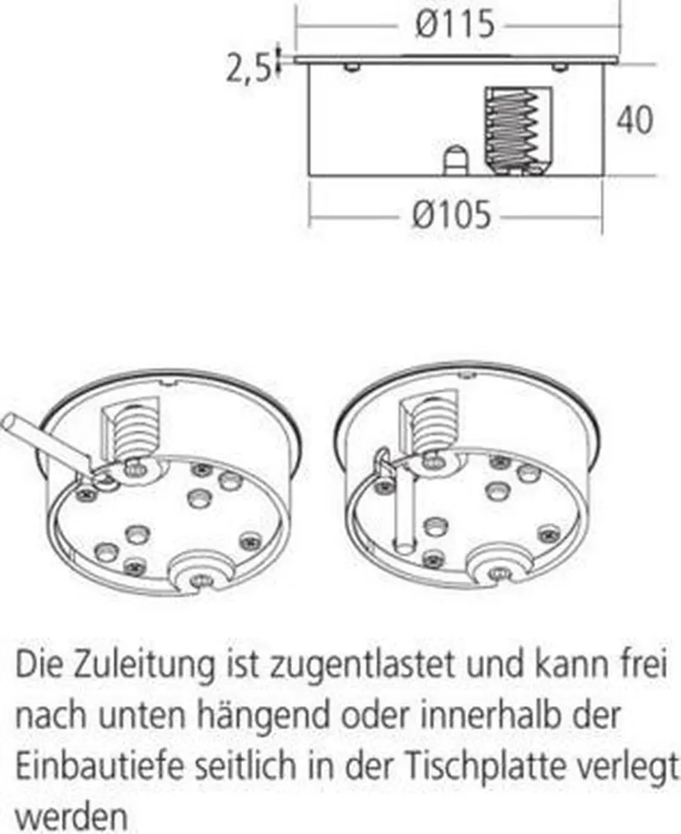 Bachmann Twist Stopcontact 2x UTE - Roestvrij Staal - afbeelding 4 van 6