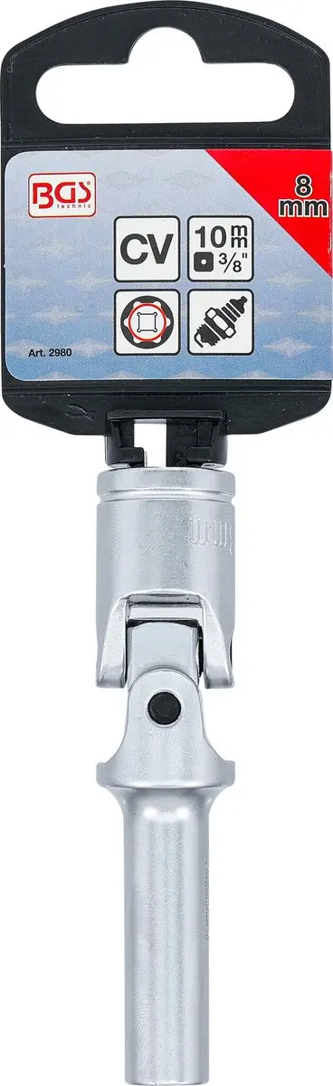 BGS technic Bougiedop Zeskant 3/8 8 mm - 2980 - afbeelding 5 van 6