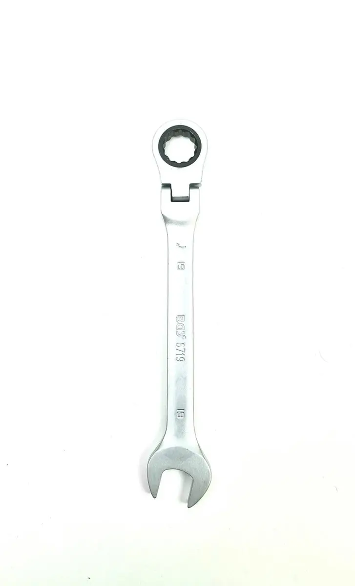 BGS technic Ratelring steeksleutel buigbaar 19 mm