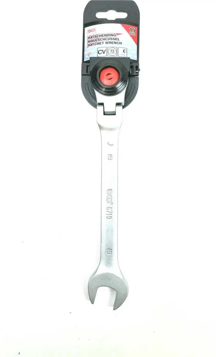 BGS technic Ratelring steeksleutel buigbaar 19 mm - afbeelding 4 van 5