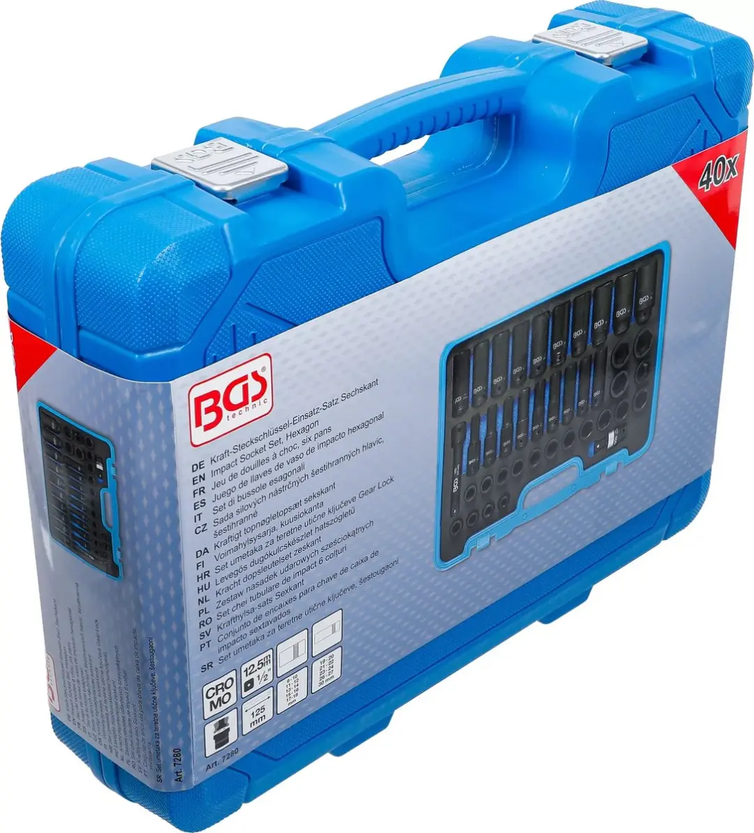 BGS technic Dopsleutelset zeskant 1/2 9-30mm 40 delig - afbeelding 4 van 6