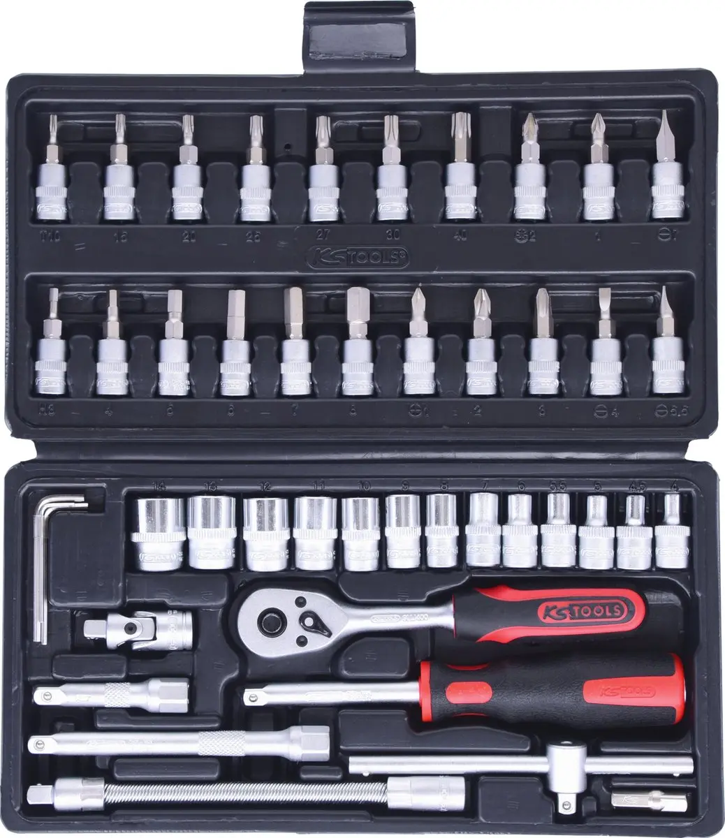 KS Tools 911.0646 Dopsleutelset Metrisch 1/4 - 46-delig - afbeelding 4 van 6