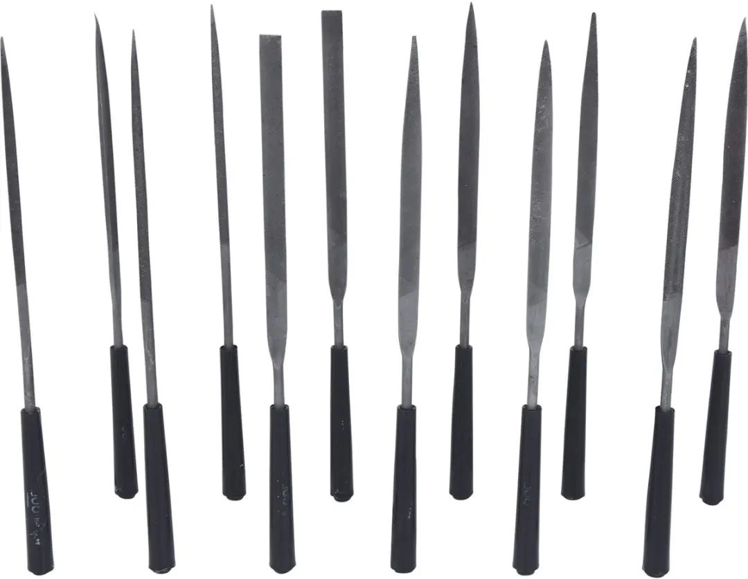 KS Tools Igelfijlenset 12-delig - Kunststof Greep - 90mm - afbeelding 6 van 6