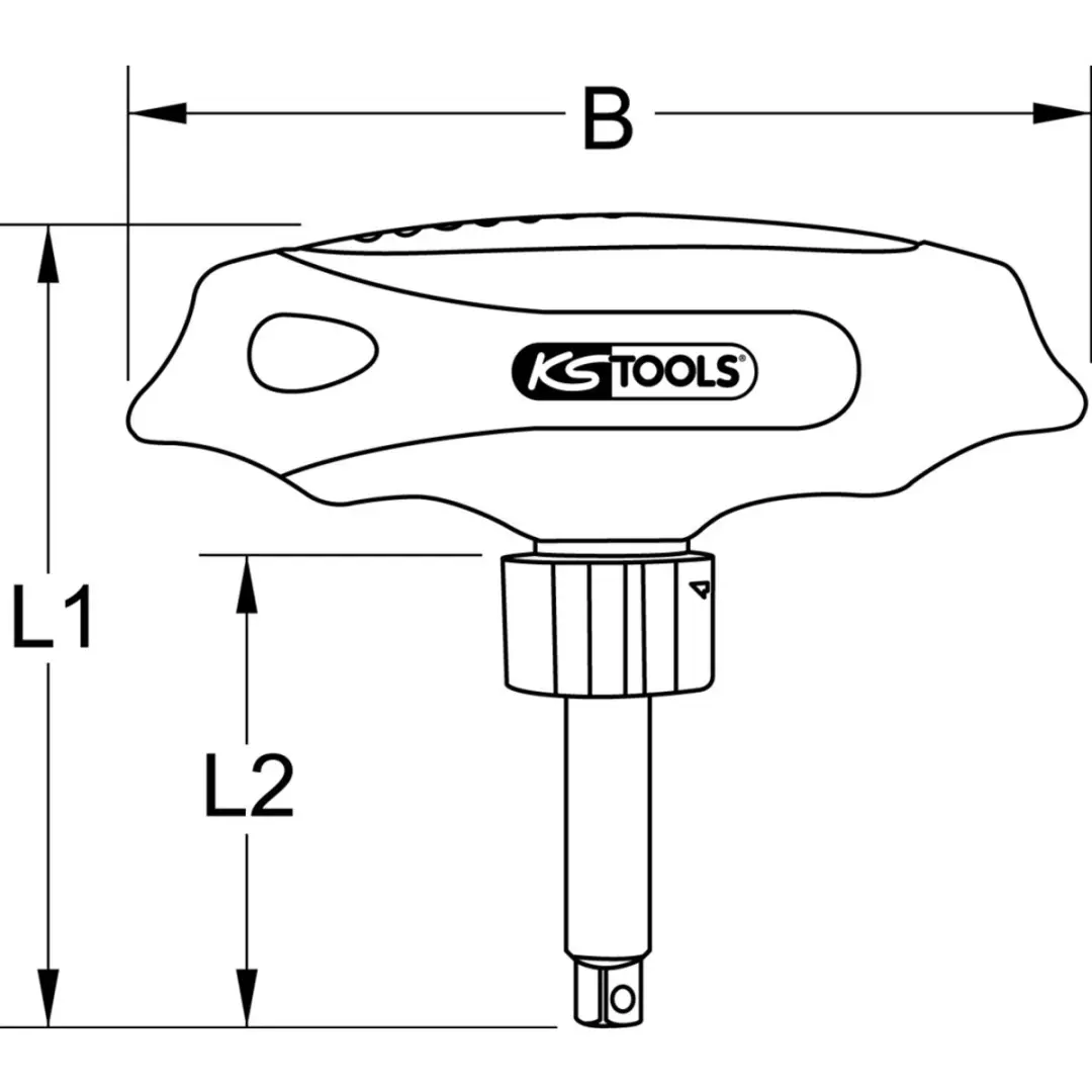 KS Tools 151.1109 Dopschroevendraaier - afbeelding 2 van 3