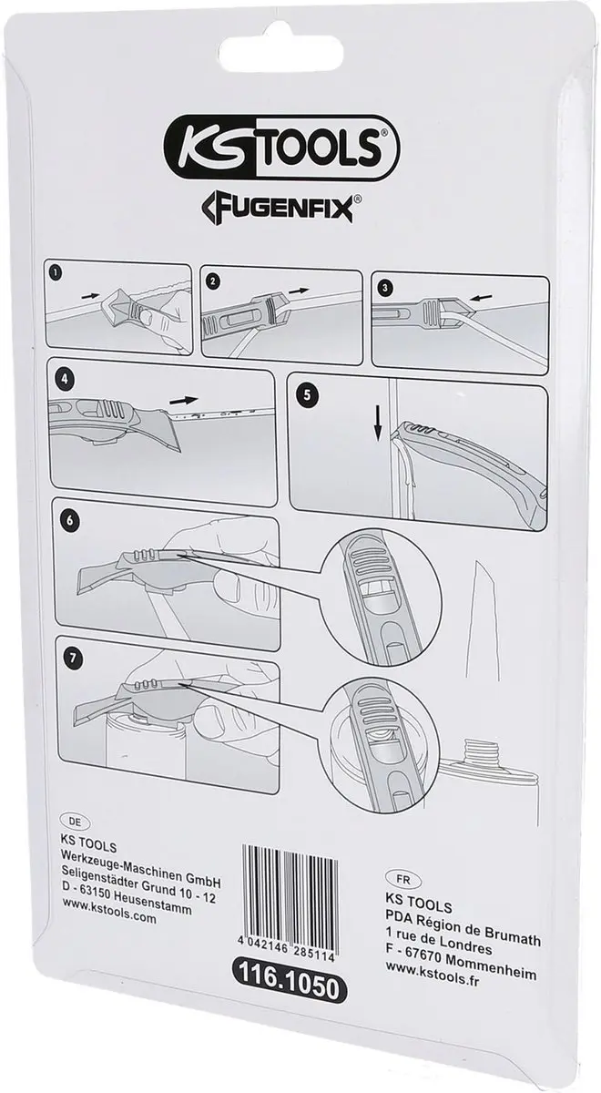 KS Tools 116.1050 FUGENFIX Siliconenschraper Set 7-delig - afbeelding 5 van 6