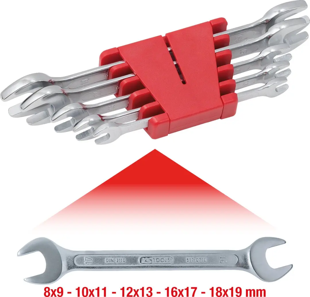 KS Tools 517.0145 Dubbele Steeksleutelset 8-19 mm - afbeelding 2 van 3