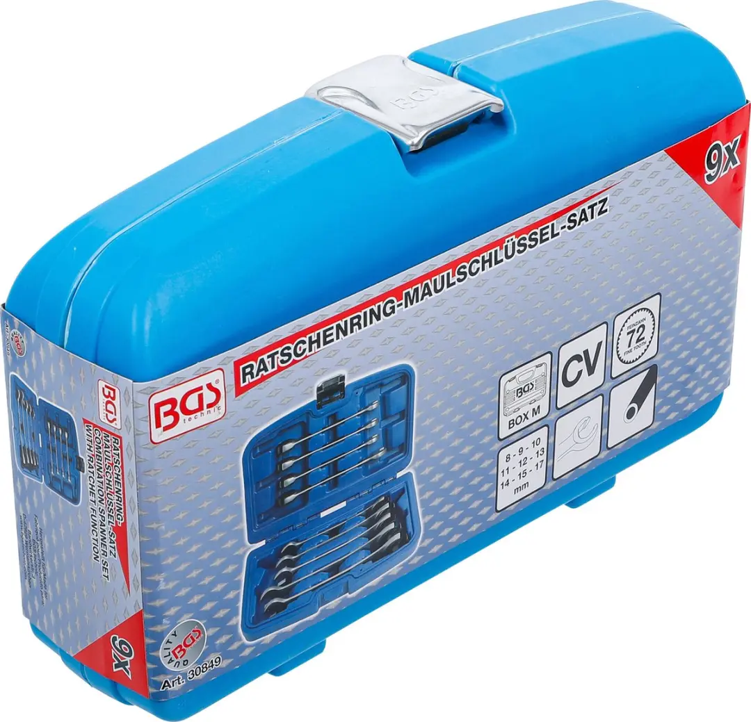 BGS Ratelringsteeksleutelset 8-17mm