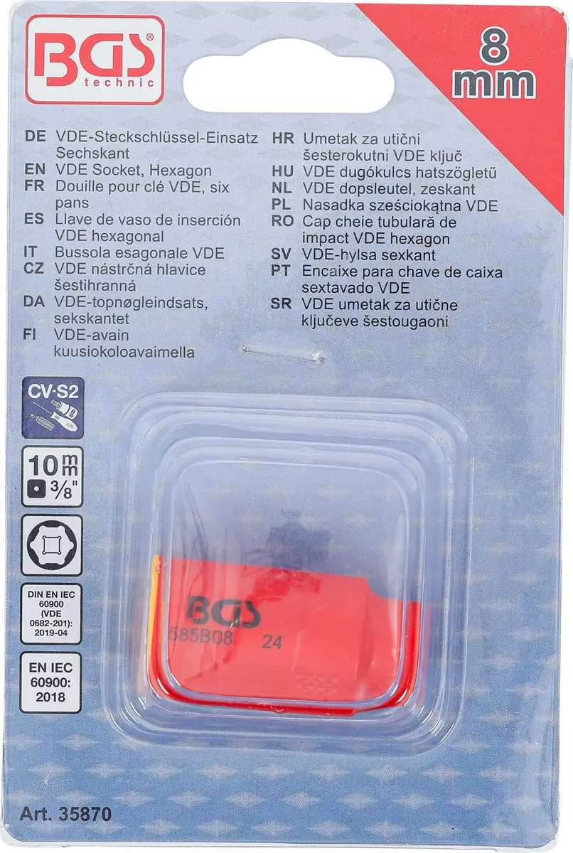 BGS VDE dopsleutel, zeskant