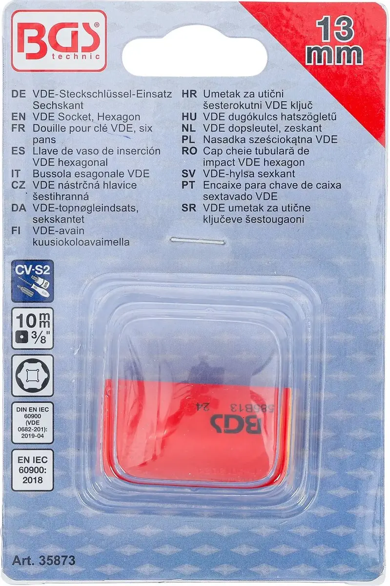 BGS VDE dopsleutel, zeskant