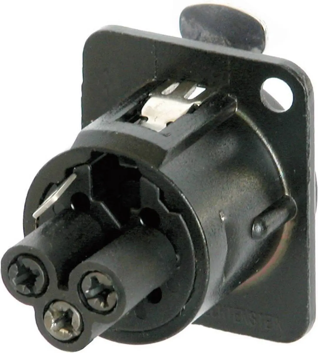 Neutrik NC3FD-S-1-B XLR-connector Flensbus - 3-polig - Zwart - afbeelding 2 van 3