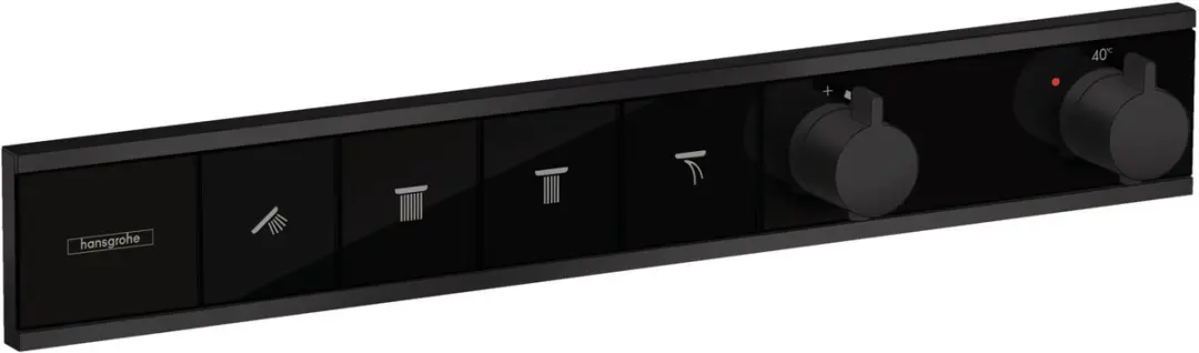 Hansgrohe RainSelect Thermostaat Afbouwset - Mat Zwart - afbeelding 2 van 4