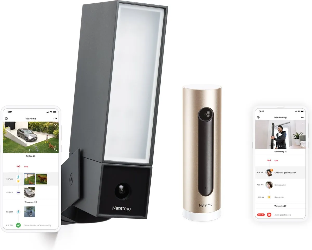 Netatmo Buitencamera Binnen & Buiten Set - WiFi