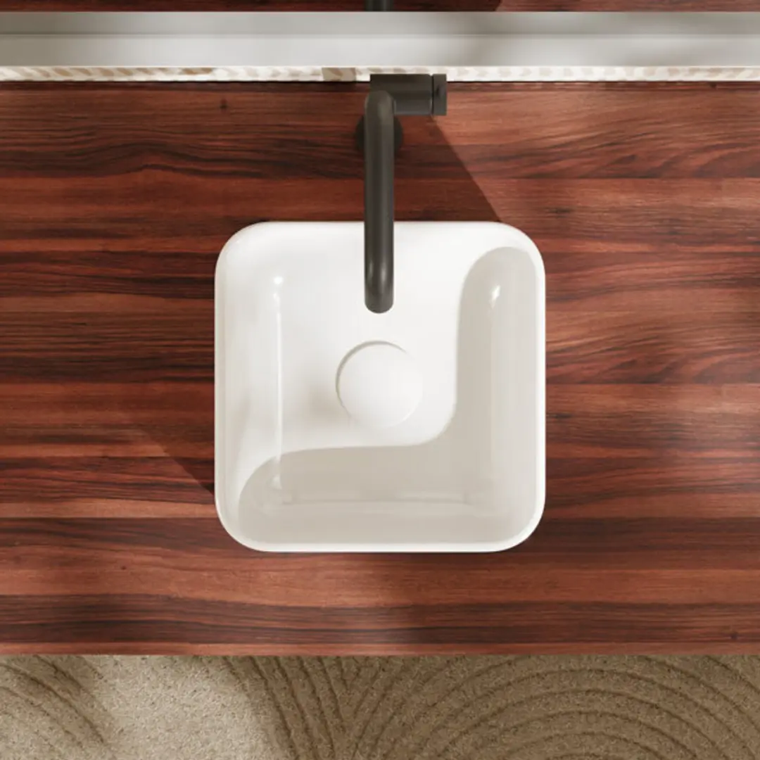 Hansgrohe Xuniva Q 61074450 Waskom 30x30cm - Wit - afbeelding 4 van 6
