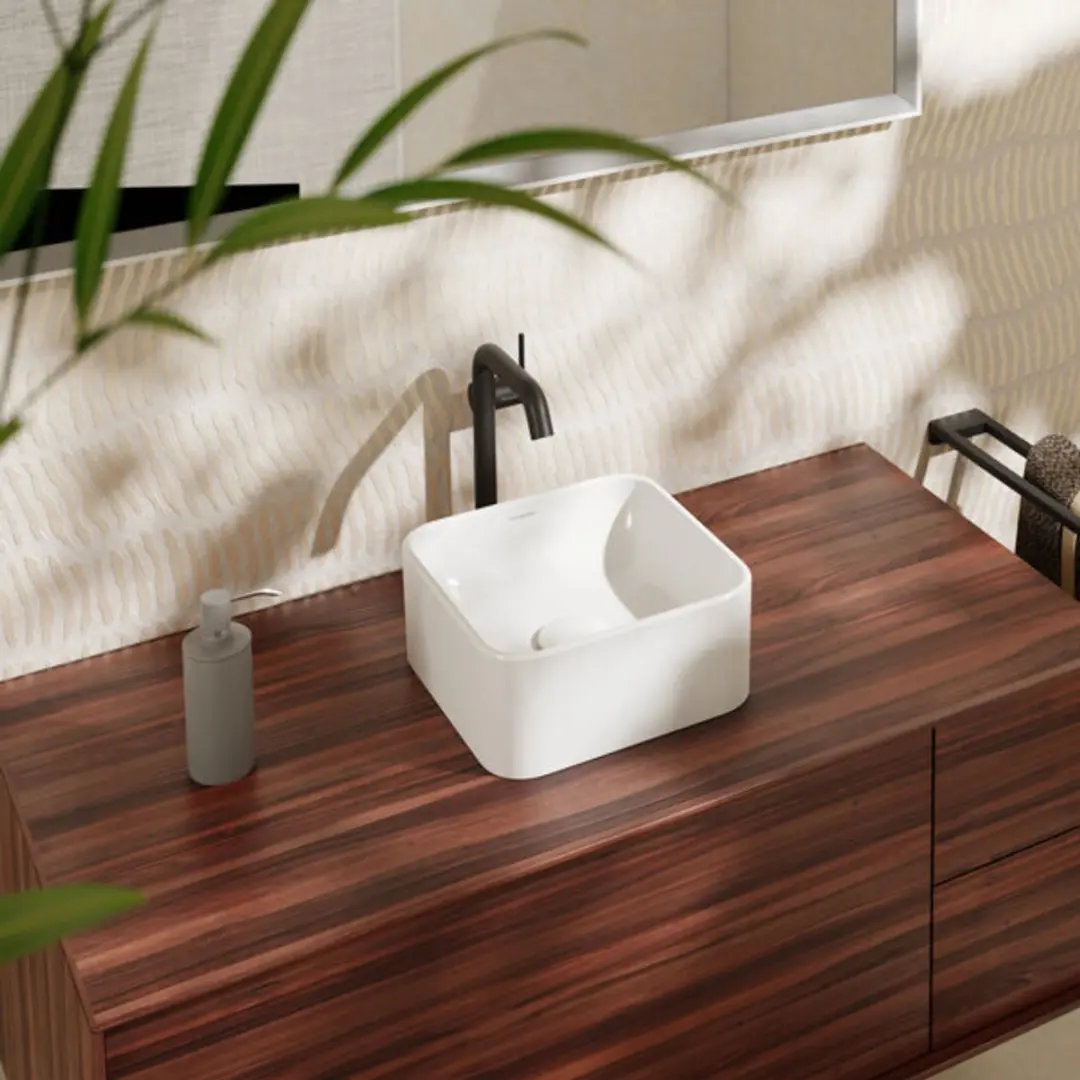 Hansgrohe Xuniva Q 61074450 Waskom 30x30cm - Wit - afbeelding 5 van 6