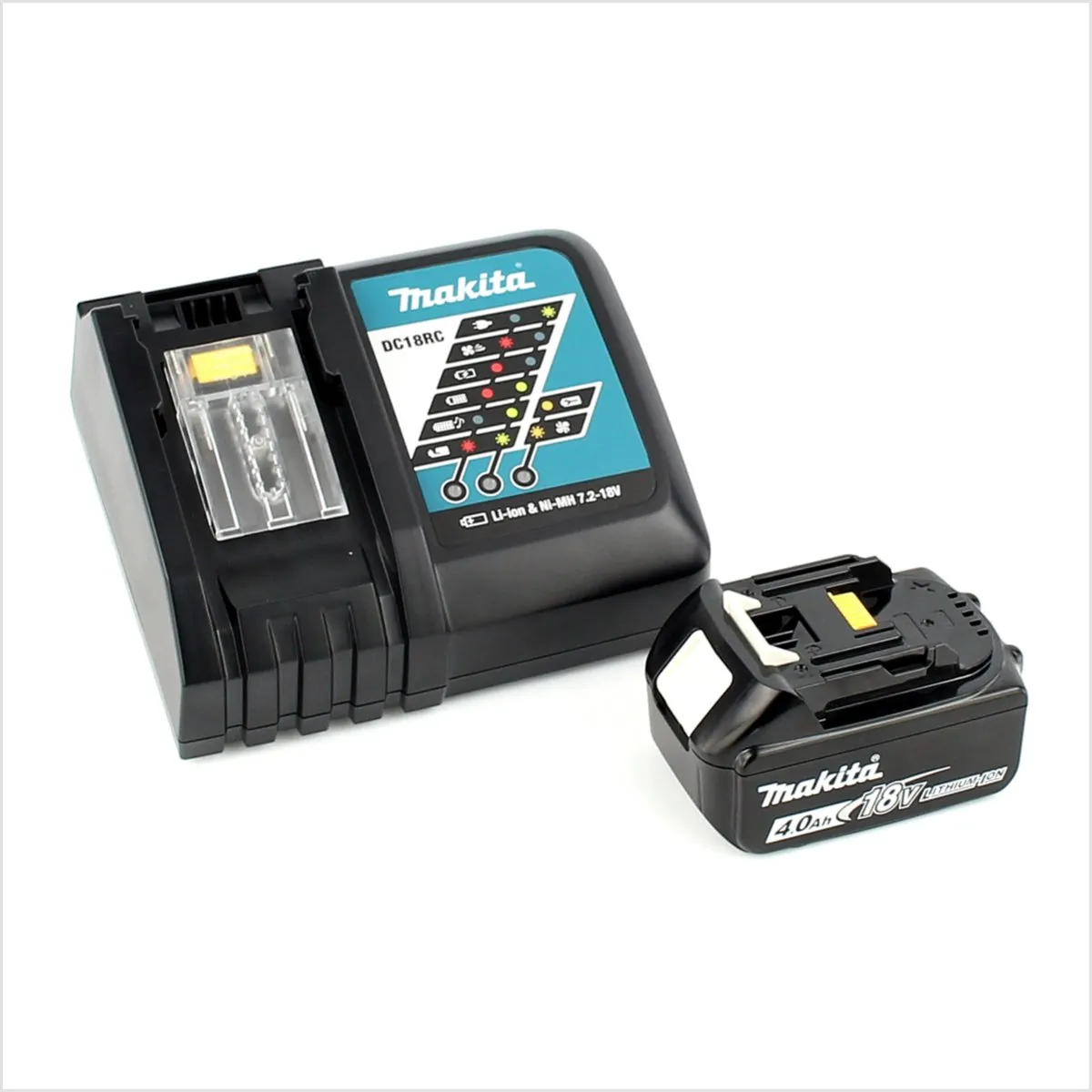 Makita DGA504RM1J Haakse Slijper 18V 125mm Borstelloos - 4,0Ah Accu + Oplader