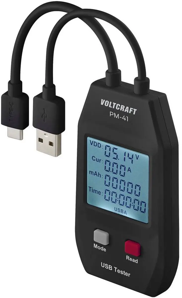 Voltcraft PM-41 USB-tester Digitaal - Incl. testkabel - afbeelding 3 van 4
