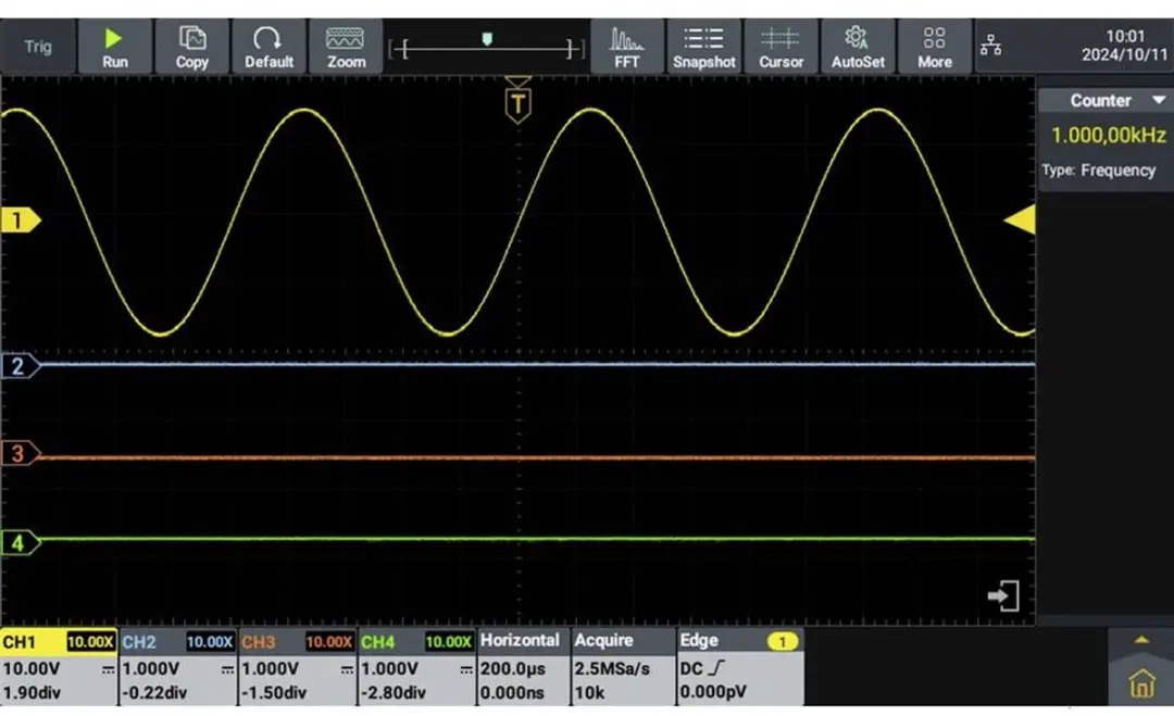 Voltcraft DOV1004 Digitale Oscilloscoop 100 MHz - 4-kanaals - afbeelding 6 van 6