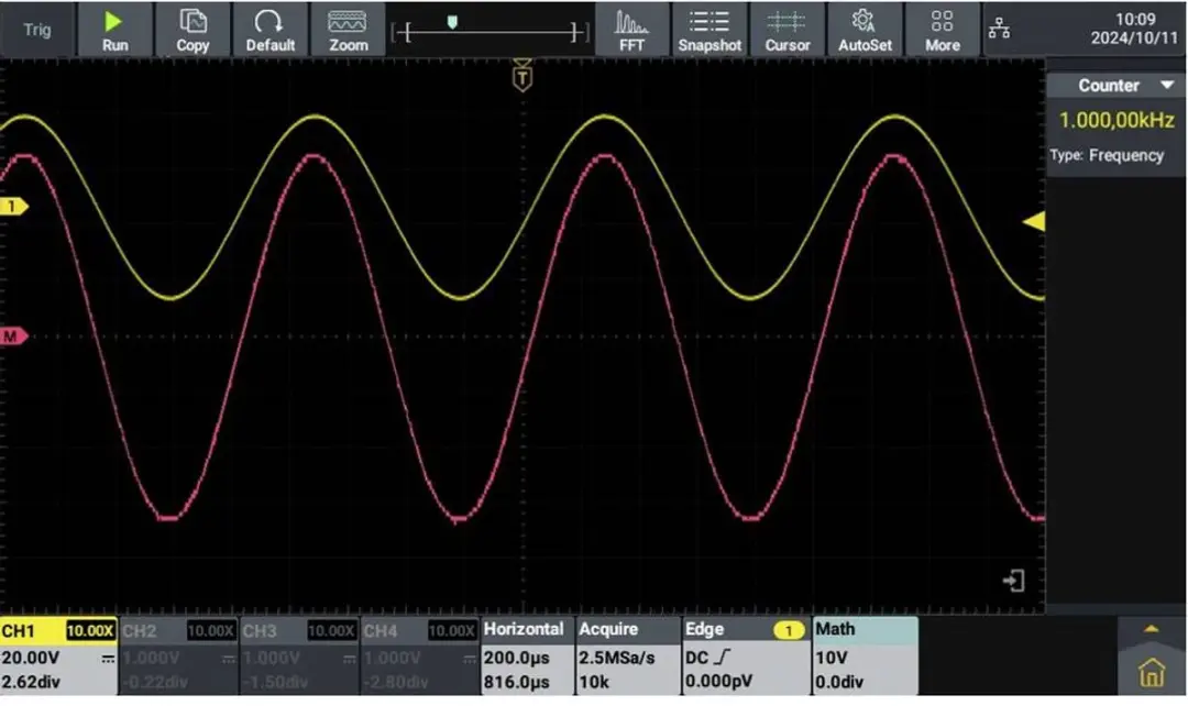 Voltcraft DOV1004 Digitale Oscilloscoop 100 MHz - 4-kanaals - afbeelding 5 van 6