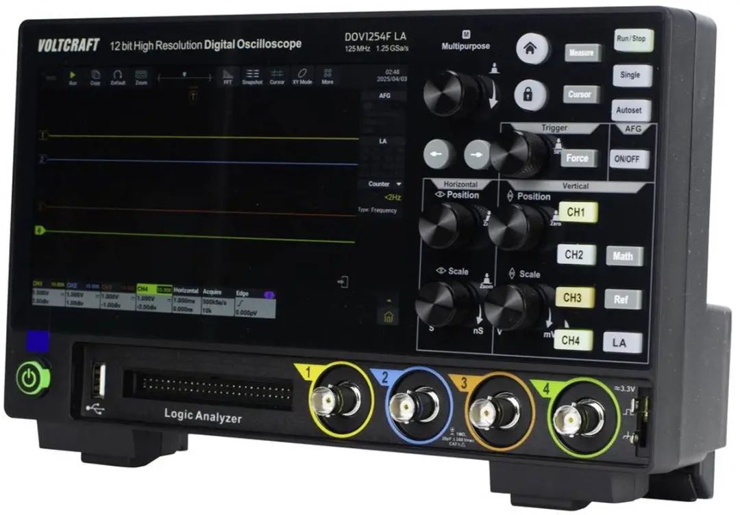 Voltcraft DOV1254F Digitale Oscilloscoop - 125 MHz - afbeelding 2 van 6
