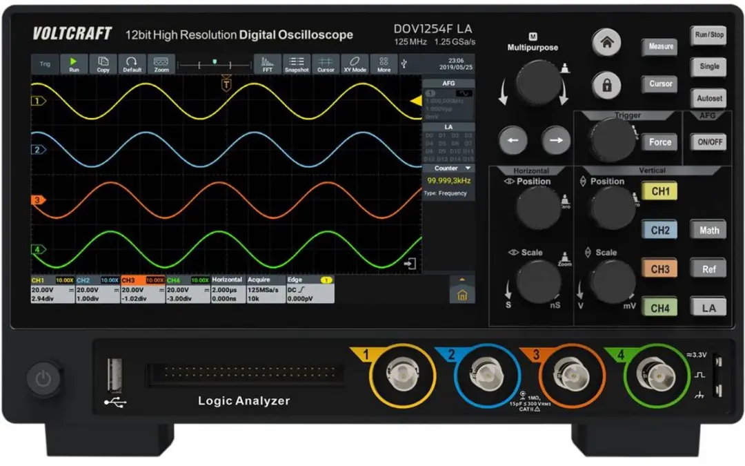Voltcraft DOV1254F Digitale Oscilloscoop