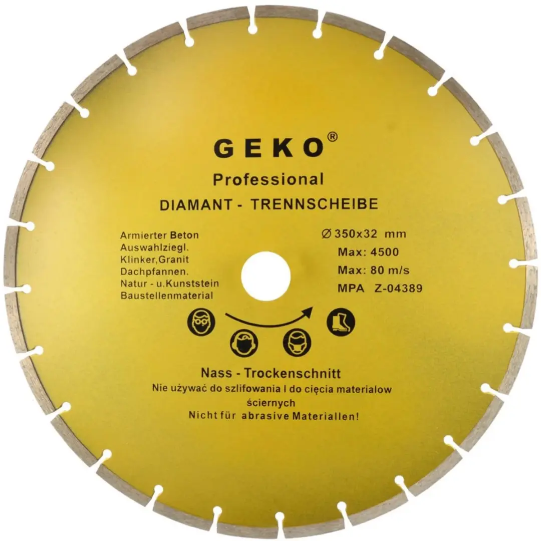 GEKO Diamant segmentdoorslijpschijf 350mm