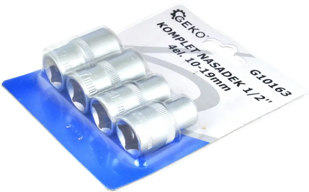 GEKO 4-delige dopsleutelset - Torx maten E4-E14 - Inclusief metalen rail - afbeelding 4 van 6