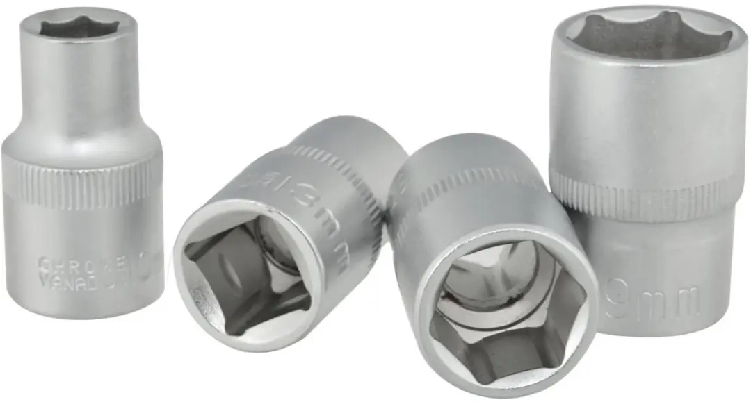 GEKO 4-delige dopsleutelset - Torx maten E4-E14 - Inclusief metalen rail - afbeelding 3 van 6