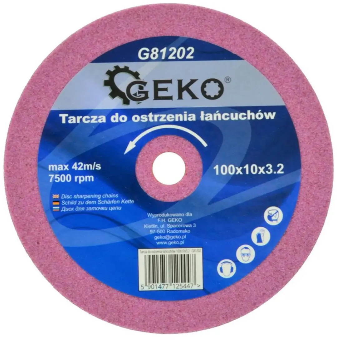 GEKO G81202 Kettingslijpschijf 100x10x3,2mm