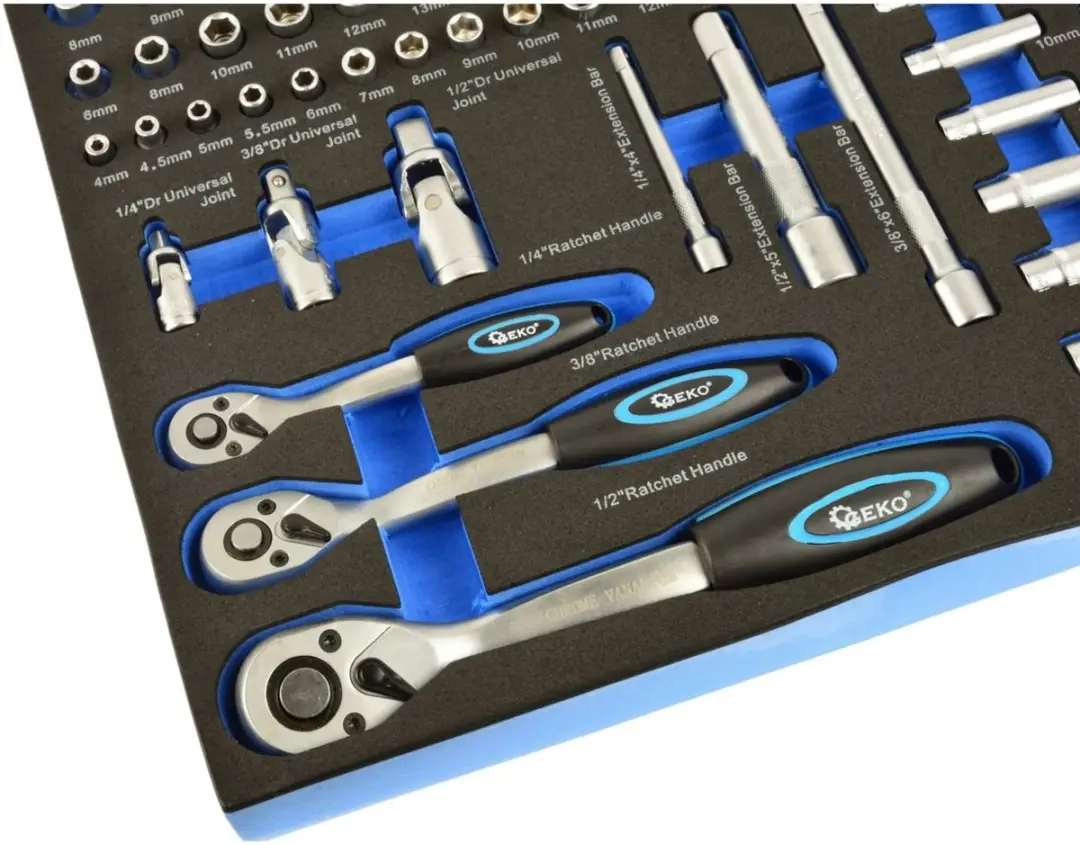 GEKO 80-delige doppenset - 1/4 en 1/2 inch - afbeelding 3 van 6