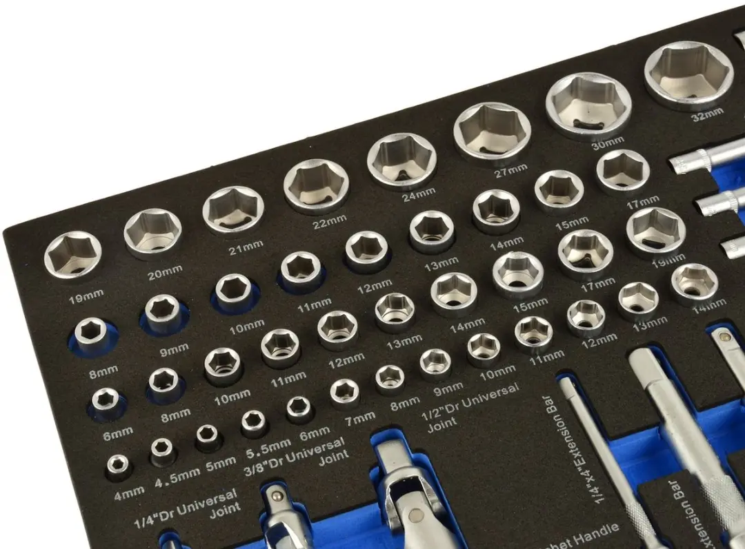 GEKO 80-delige doppenset - 1/4 en 1/2 inch - afbeelding 6 van 6